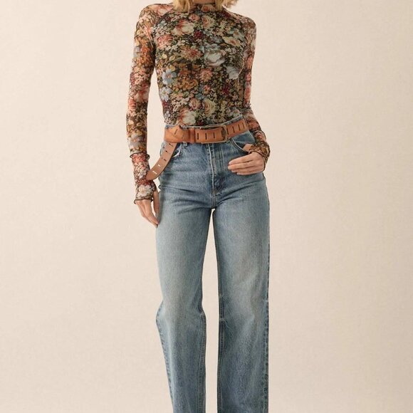 Promesa Vibrant Floral Long Sleeve Top - Picture 4 of 10